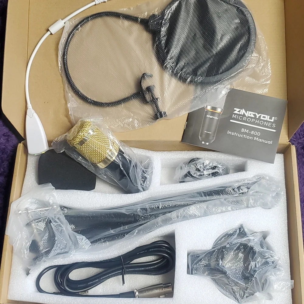 BNIB Zingyou XLR to Aux Condenser Microphone BM-800